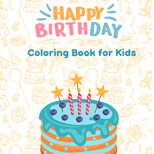 happy birthday coloring book for kids