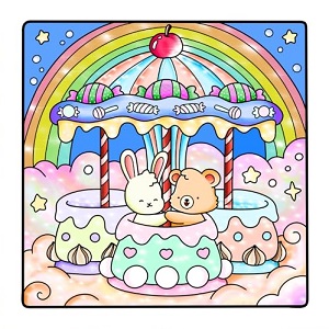 chibi and cartoon-style coloring books