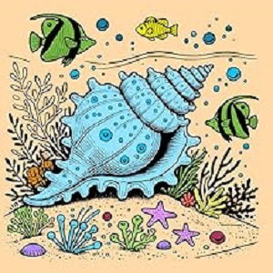 Ocean and Sea Animals Coloring Books