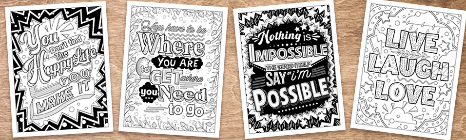 adult coloring books with inspirational quotes