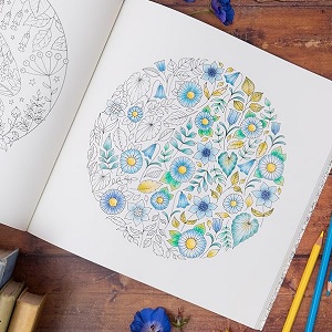 Nature and floral designs coloring books