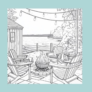 dreamy interior coloring pages for adults